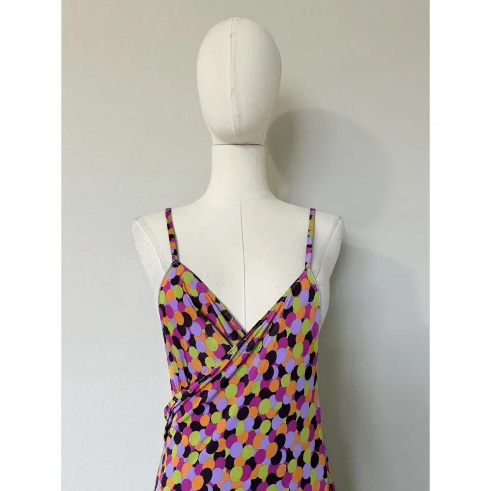 Etro Milano OS Multiway Wrap Cover Up Dress Multicolor Polka dot Made In Italy
